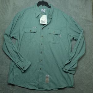 Tyndale Men's FRMC Rustic FR Button Down Work Shirt Men's Size 2XL Green Shirt